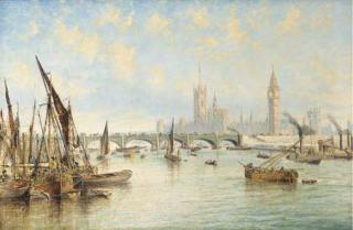 Francis Moltino - Westminster Bridge with the Houses of Parliament and Westminster Abbey