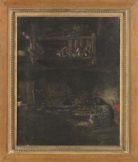 Francis Montague Holl, R.A. - The cottage interior