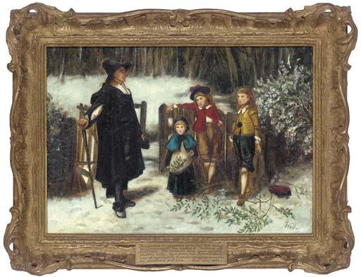 Francis Montague Holl - Gathering mistletoe