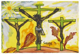 Francis Newton Souza - Crucifixion (With Sun)