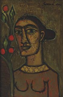 Francis Newton Souza - Head Of A Woman