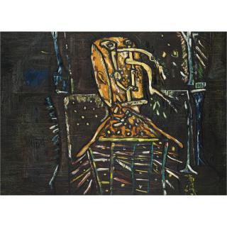 Francis Newton Souza - Orange Head