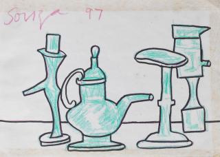 Francis Newton Souza - Sketch Book 1996-97 (20 Drawings including 2 artist inscriptions) each 18 x 26.5 cm