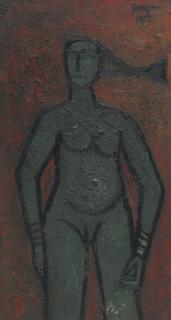 Francis Newton Souza - Standing Nude