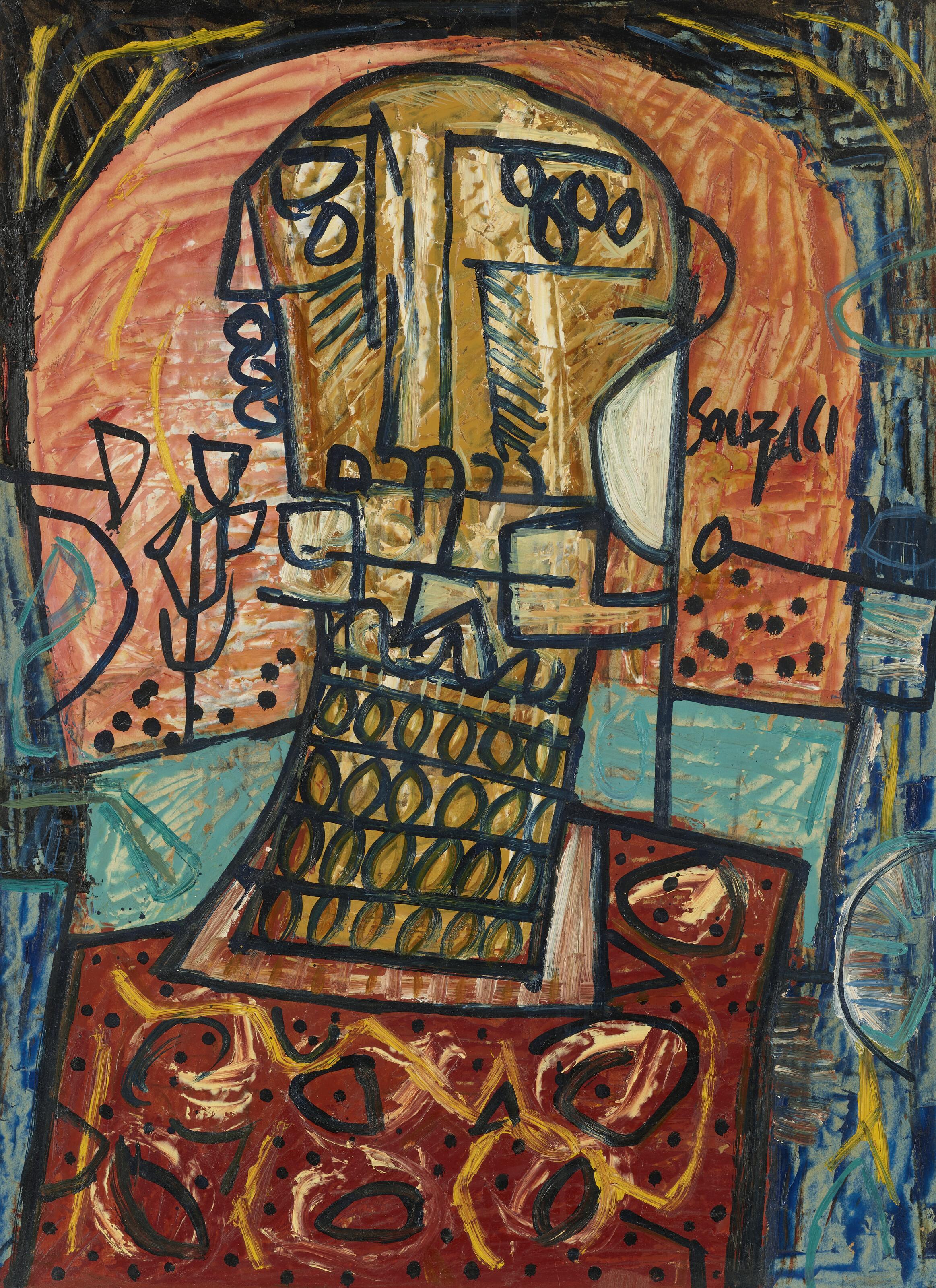 Francis Newton Souza - Untitled (Bearded Man)