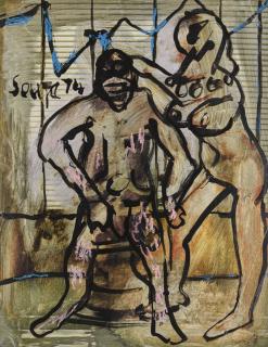 Francis Newton Souza - Untitled (Couple)