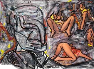 Francis Newton Souza - Untitled (Erotic Scenes)