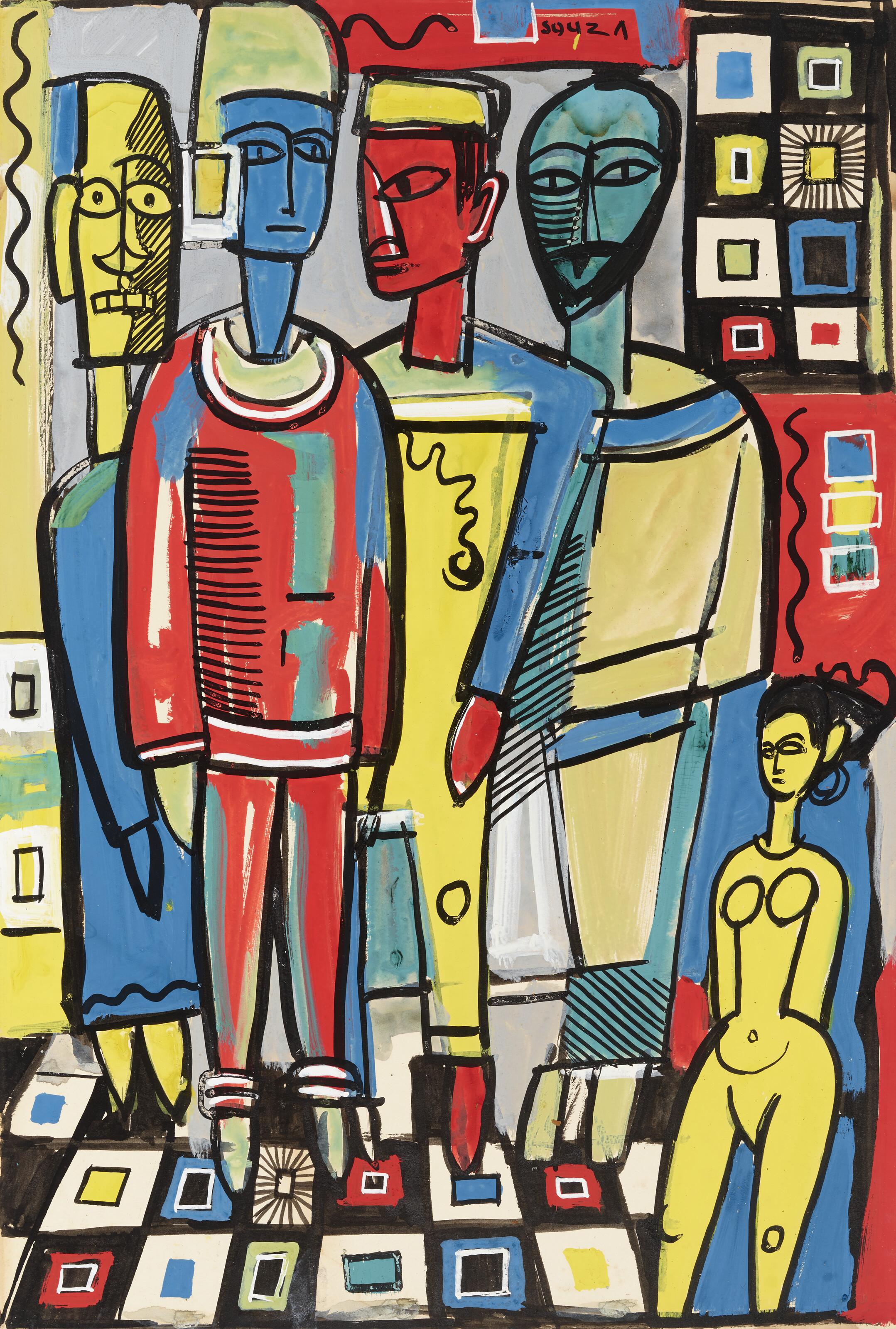 Francis Newton Souza - Untitled (Figures)