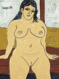 Francis Newton Souza - Untitled (Nude)