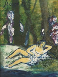 Francis Newton Souza - Untitled (Reclining Nude)