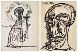 Francis Newton Souza - Untitled (Saint); Untitled (Head)