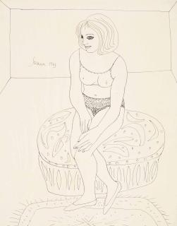 Francis Newton Souza - Untitled (Seated Woman)