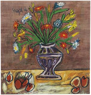 Francis Newton Souza - Untitled (Still Life with Flowers)