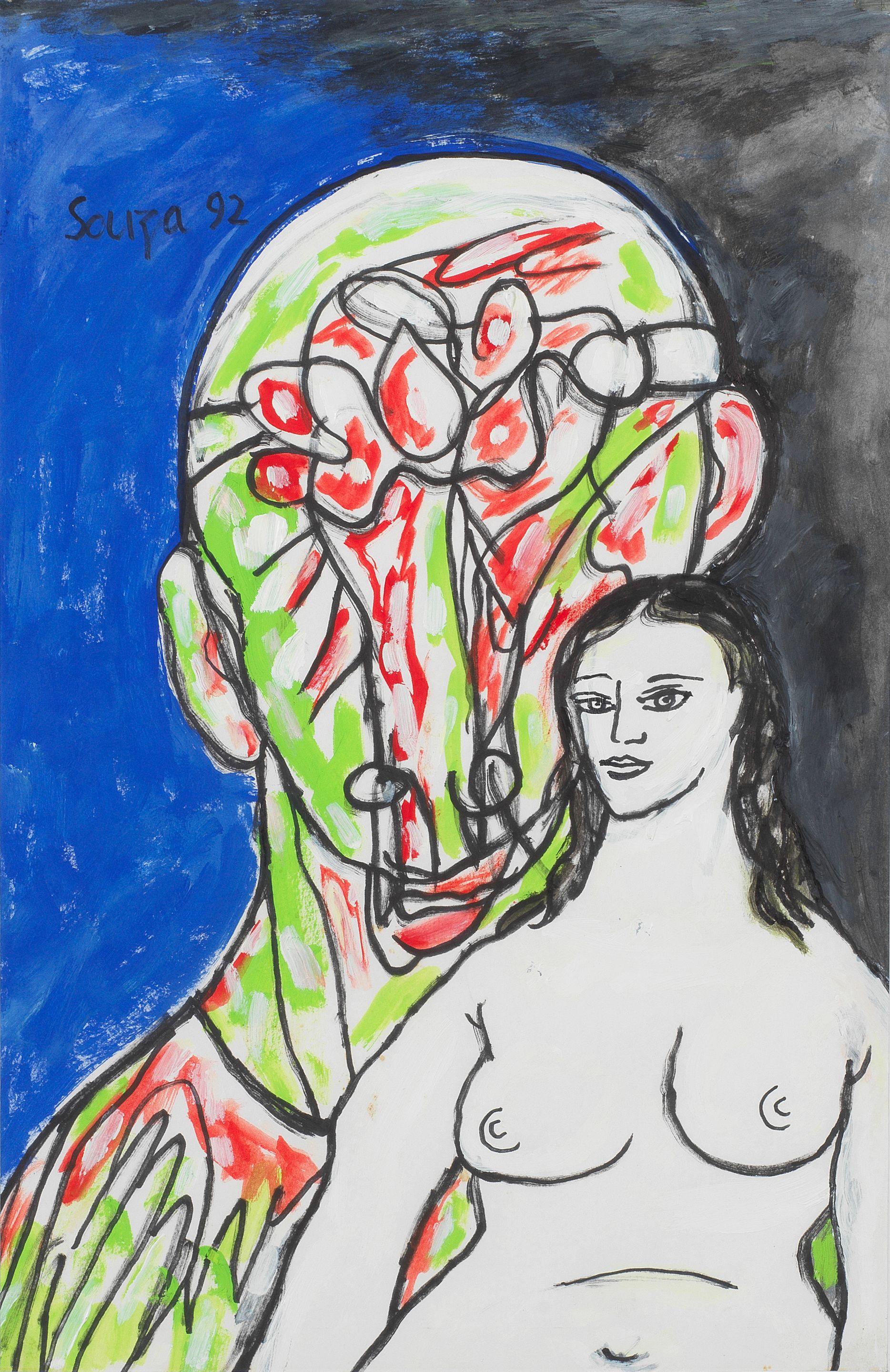 Francis Newton Souza - Untitled (Woman and Man)