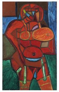 Francis Newton Souza - Untitled (Woman in Garters)