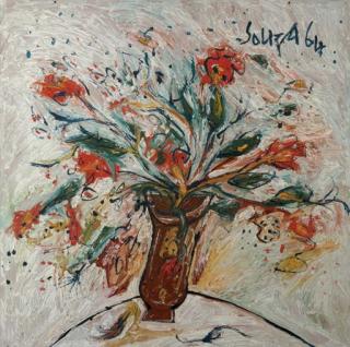 Francis Newton Souza - Vase of Flowers