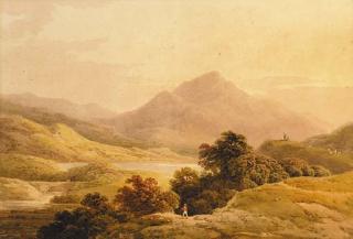 Francis Nicholson, O.W.S. - Glan Finlass and Ben Venue