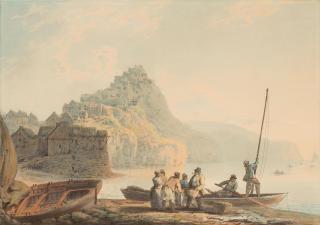Francis Nicholson - View of Robin Hood\'s Bay, North Yorkshire