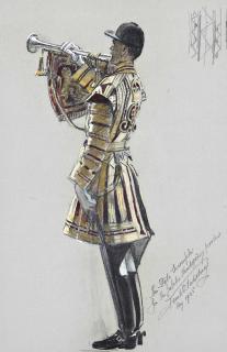 Francis Owen Salisbury - Study of a State Trumpeter (illustrated); and Portrait of Field Marshal Lord Beechwood