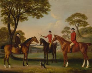 Francis Sartorius - Portrait Of John Stanford Perrot (1704-1768), William Parker Of Upton Cheney (1745-1789), And Sir Robert Jansen On Horseback