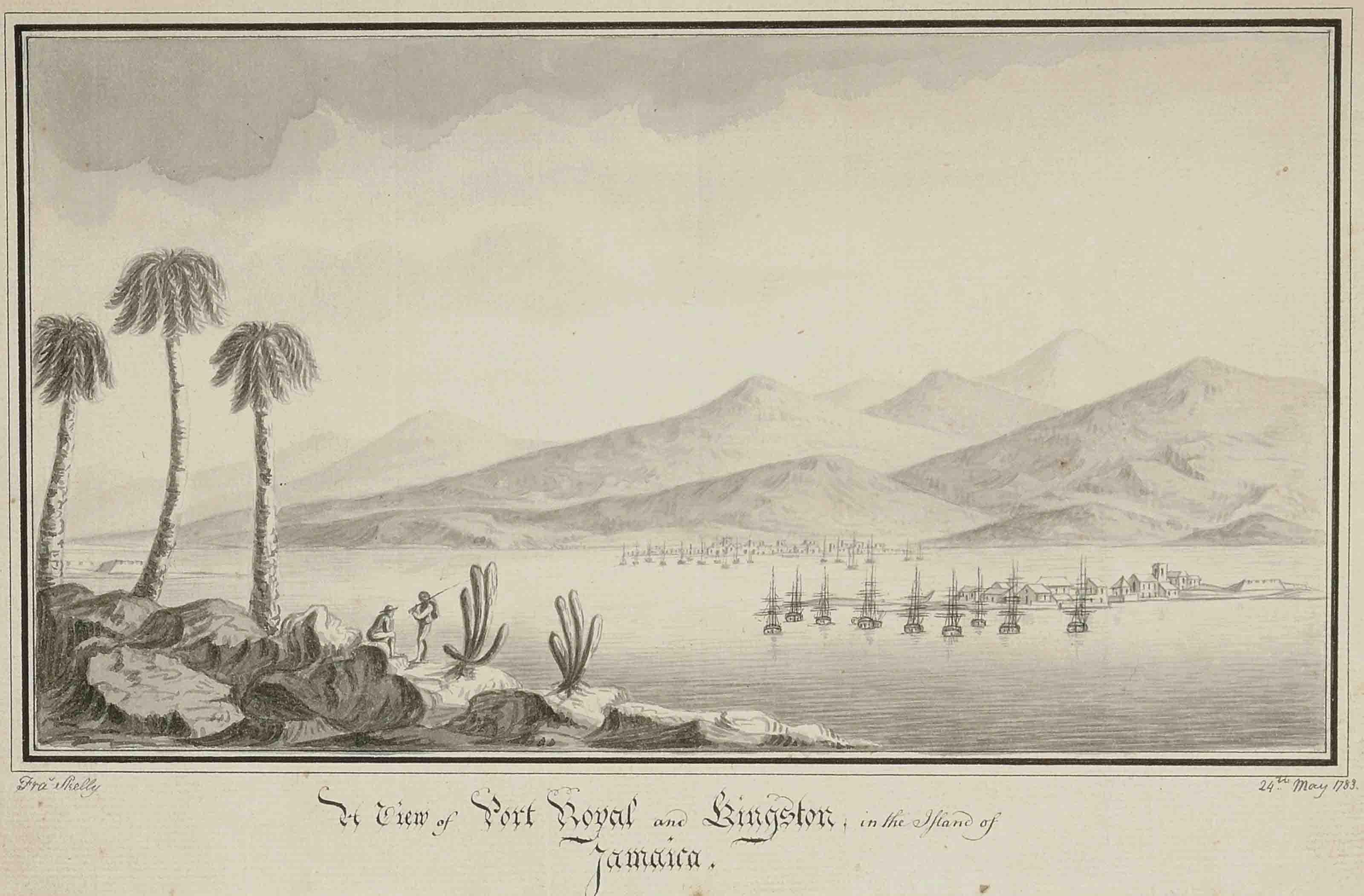 Francis Skelly - A View of Port Royal and Kingston, in the Island of Jamaica