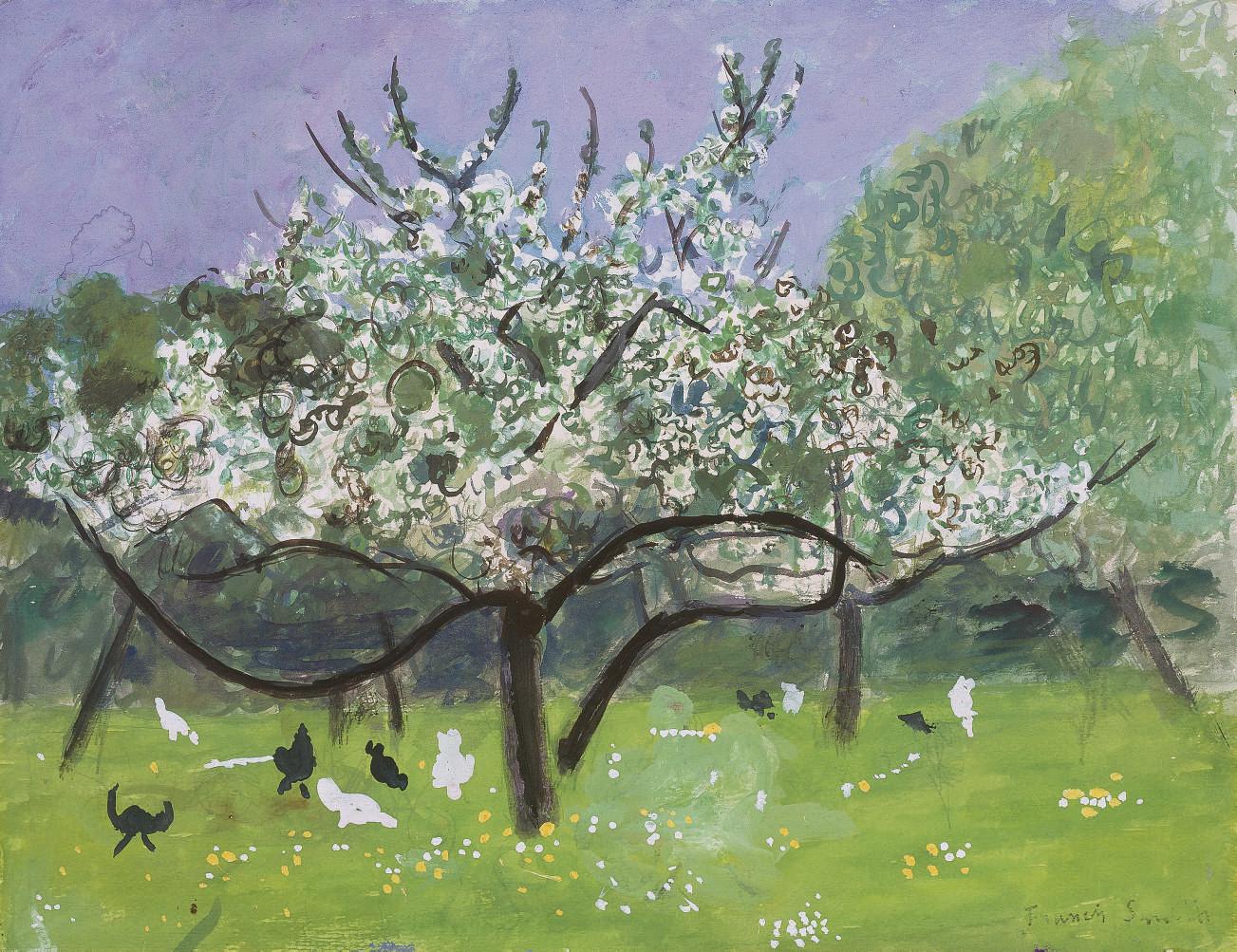 Francis Smith - Poules dans le verger de \