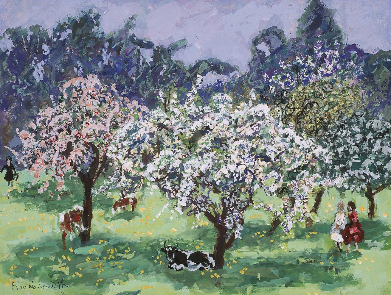 Francis Smith - Vaches dans le verger de \