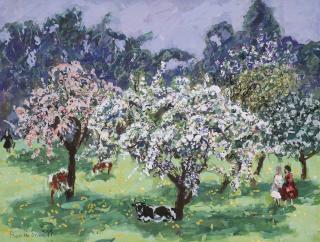 Francis Smith - Vaches dans le verger de \