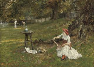 Francis Sydney Muschamp, R.B.A. - A game of tennis