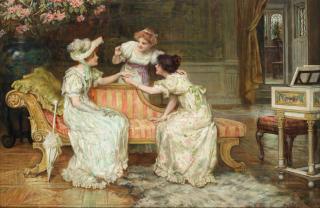 Francis Sydney Muschamp - Admiring the engagement ring