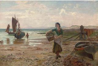 Francis Sydney Muschamp - Unloading The Catch