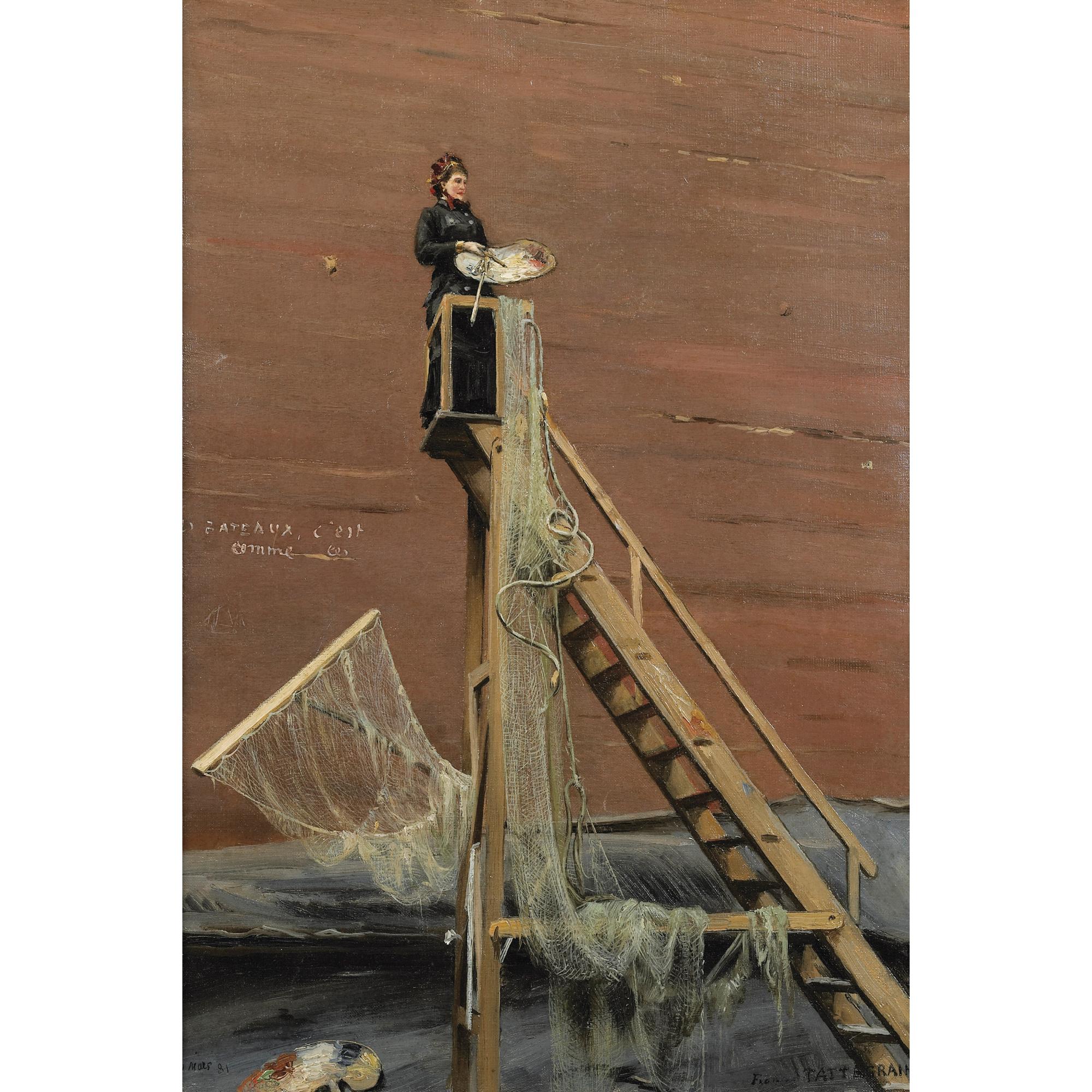 Francis Tattegrain - La Femme Peintre De Marines