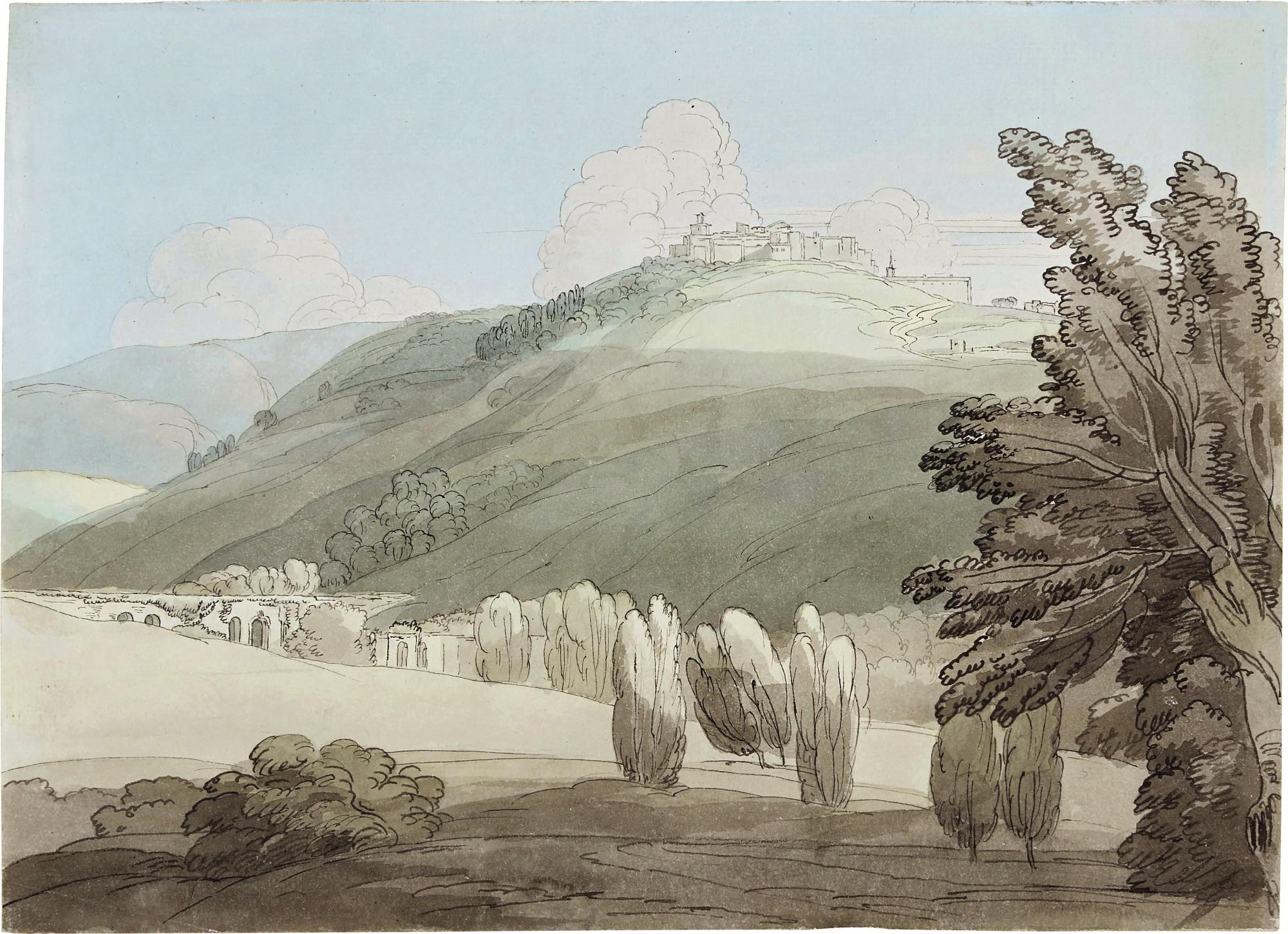 Francis Towne - Castel Madama, above the River Aniene, near Tivoli