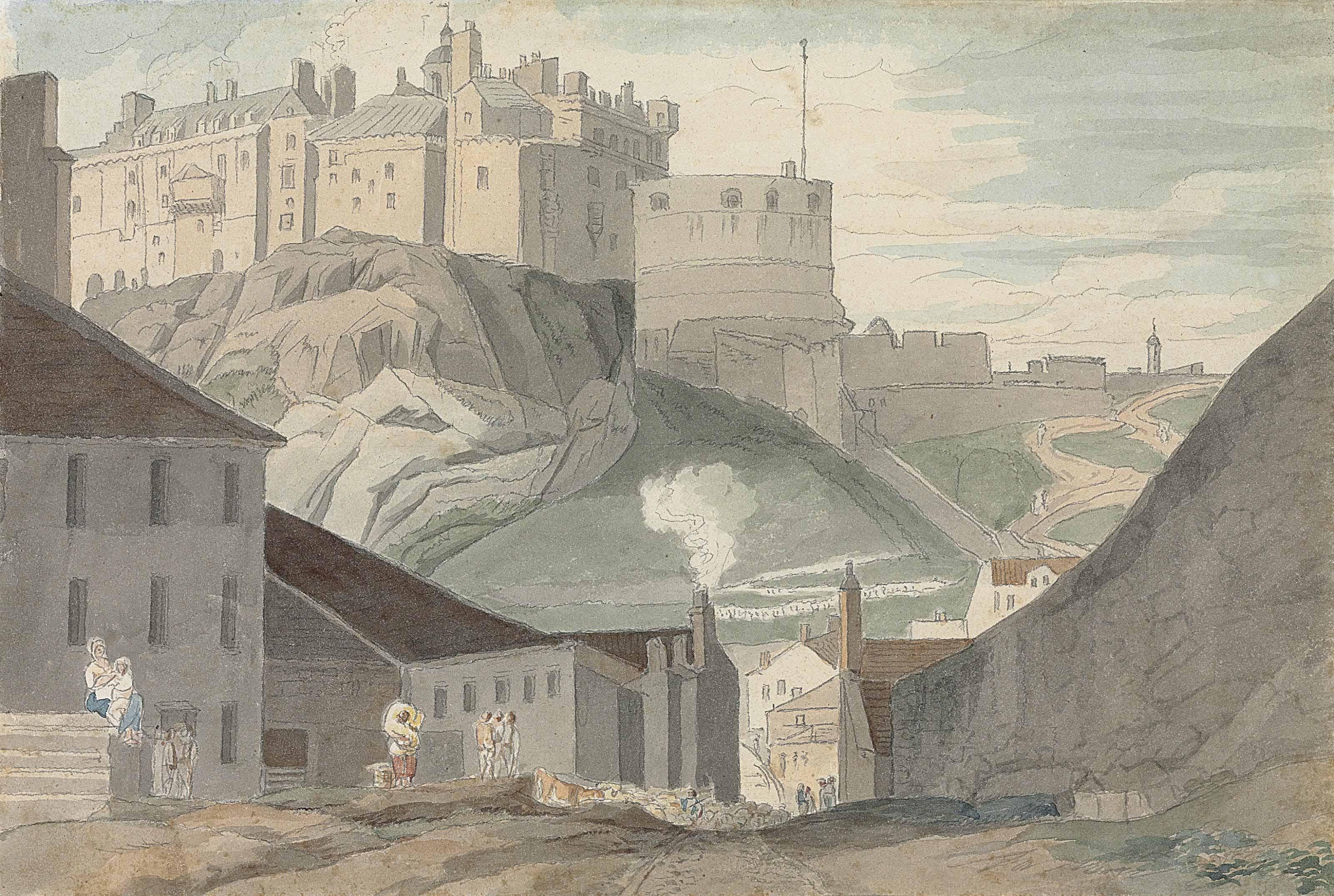 Francis Towne - Edinburgh Castle From The South