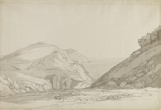 Francis Towne - The Coastline Near Lynton, Devon