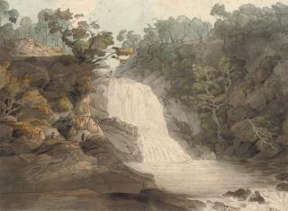 Francis Towne - The falls of the Mothvaye, North Wales