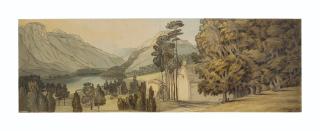 Francis Towne - The Lake of Wyburn (Thirlmere), with Raven Crag to the left and Skiddaw beyond, Cumberland