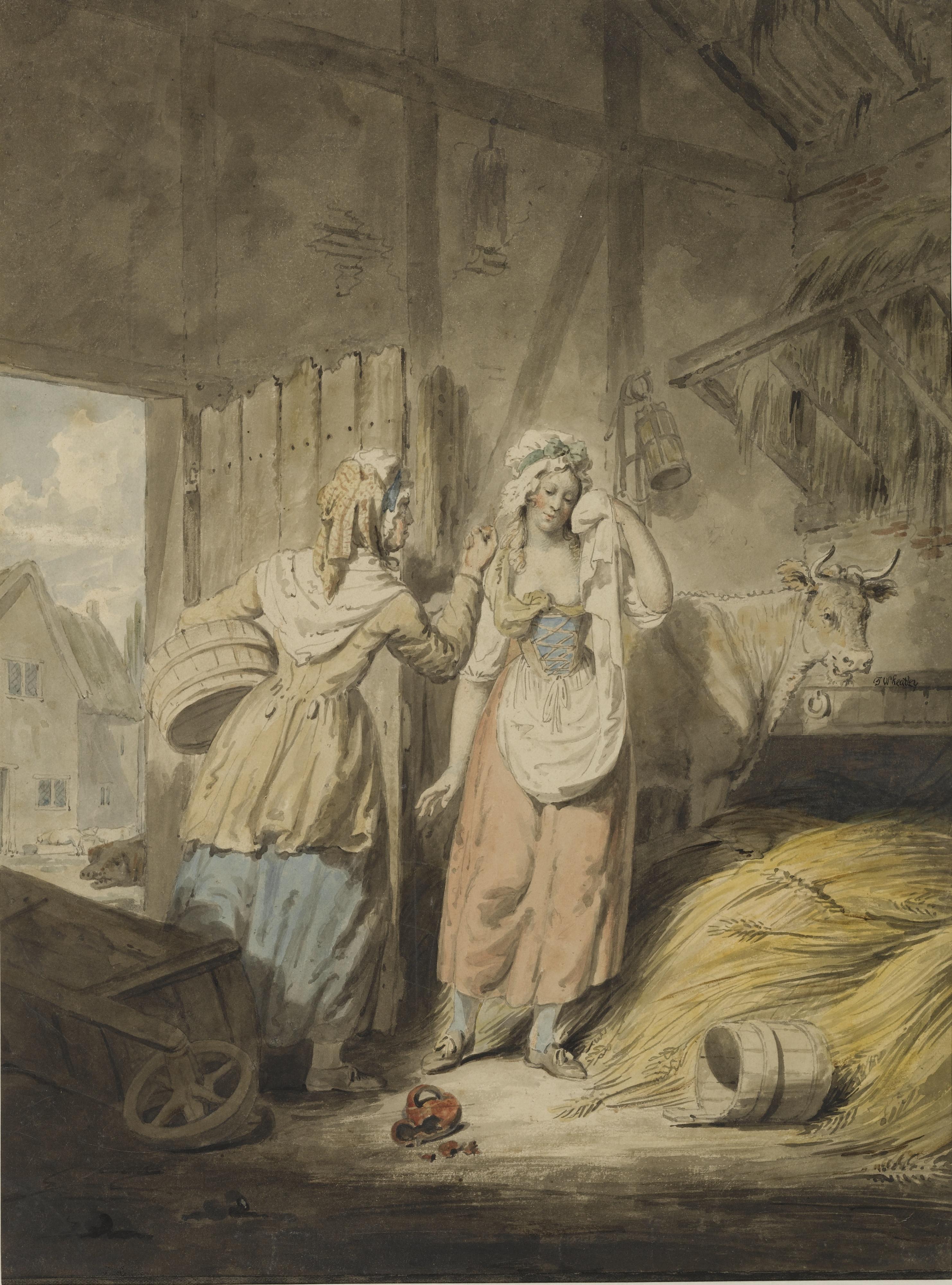 Francis Wheatley R.A. - The Broken Pitcher