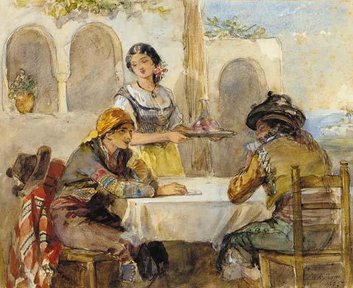 Francis William Topham, O.W.S. - The card game