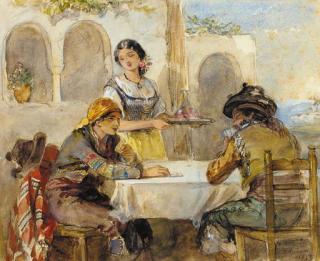 Francis William Topham, O.W.S. - The card game