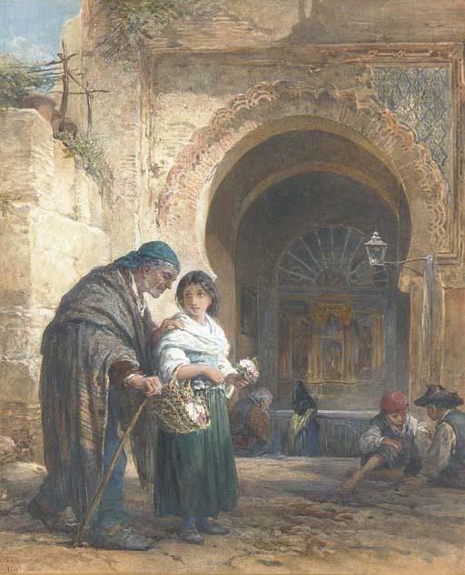 Francis William Topham, O.W.S. - The flower seller
