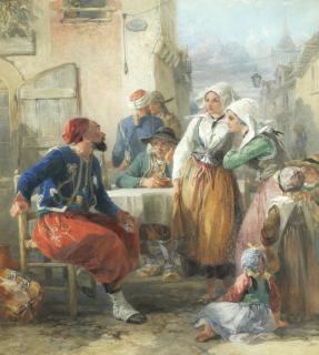 Francis William Topham - A Zouave Relating His Adventures