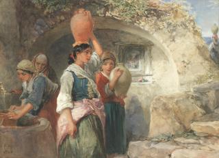 Francis William Topham - Collecting water