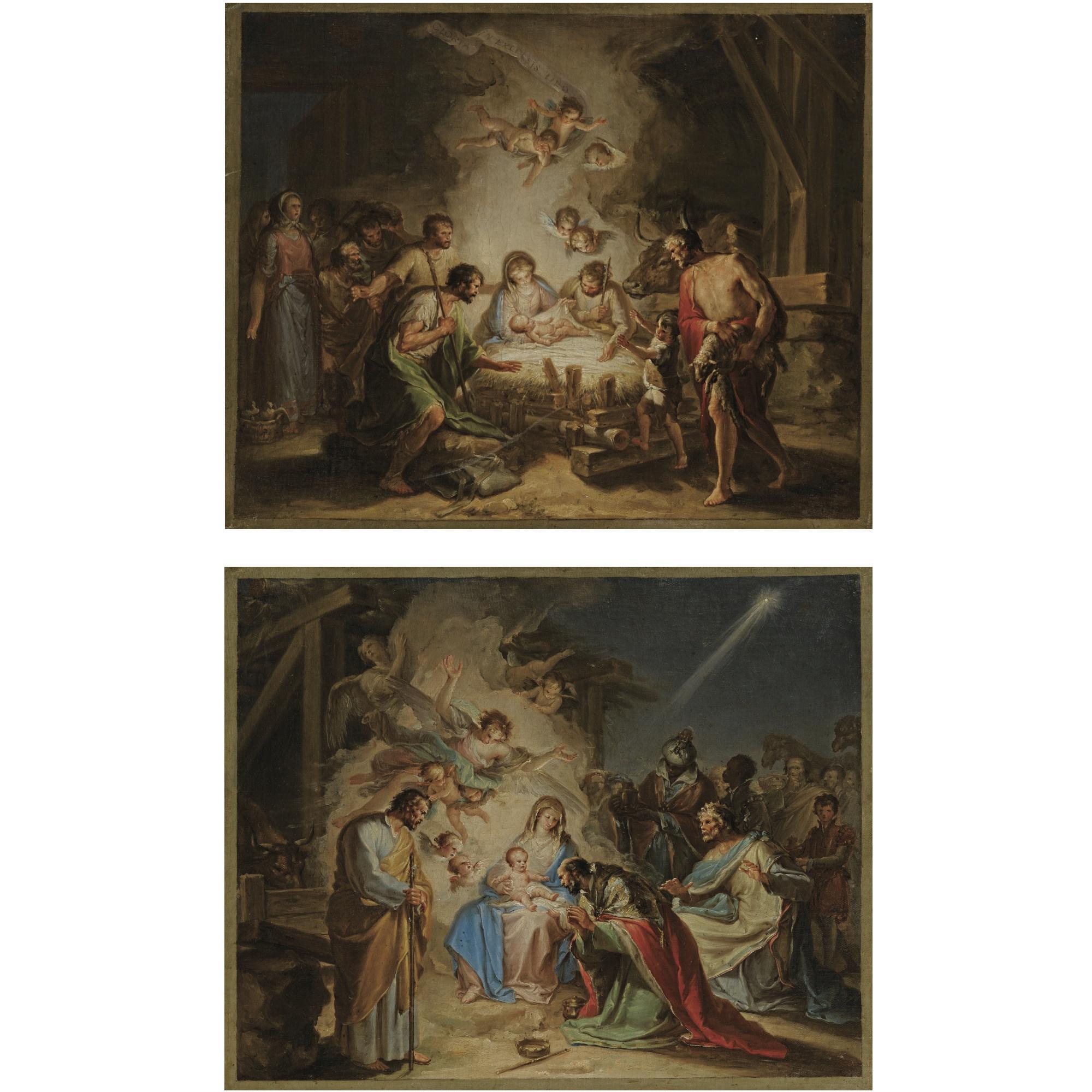 Francisco Bayeu Y Subias - Adoration Of The Magi; Adoration Of The Shepherds