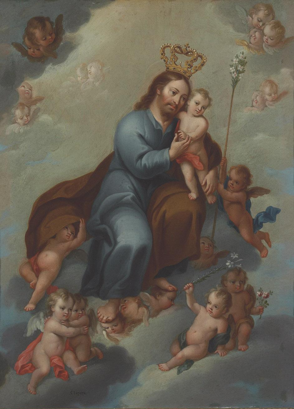Francisco Clapera - San José con el Niño Jesús en Gloria