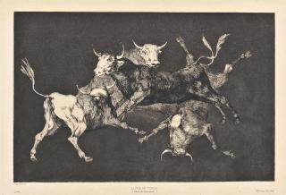 Francisco de Goya y Lucientes - Disparate de Tontos, from: The additional four plates of Los Proverbios (Delteil 223; Harris 269)