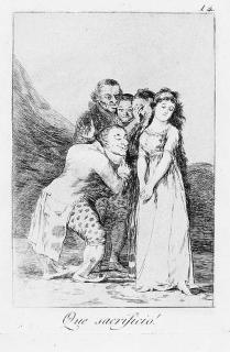Francisco De Goya Y Lucientes - Los Caprichos: Que Sacrificio!