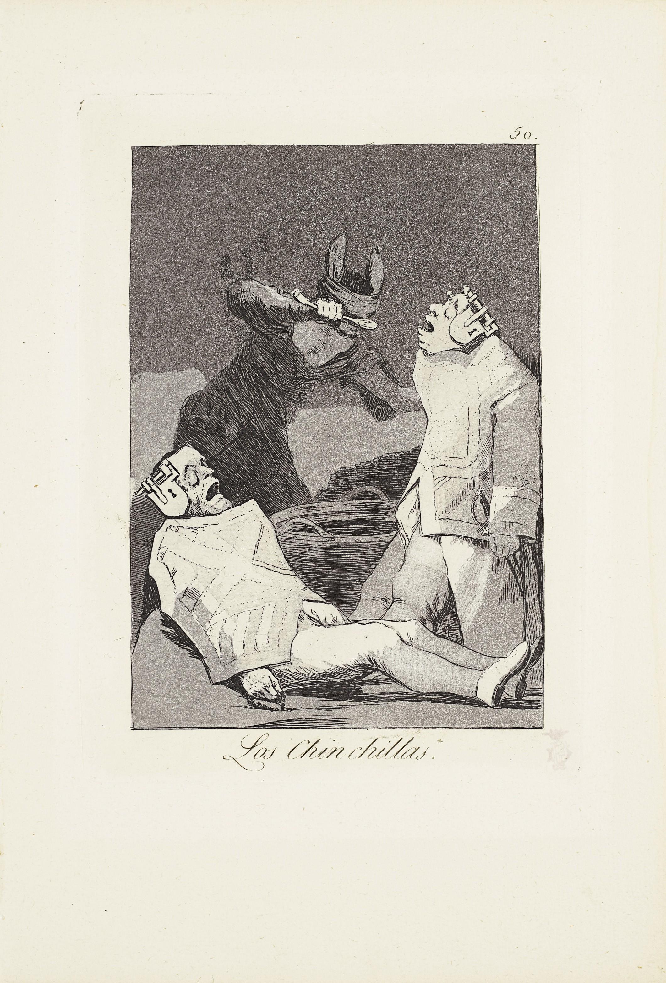 Francisco De Goya Y Lucientes - The Chinchillas (Los Chinchillas)   Plate 50 From: Los Caprichos