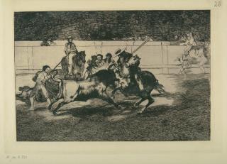 Francisco de Goya - 2 Bll. aus der Folge „La Tauromaquia“.