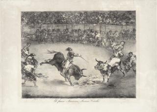 Francisco De Goya - El famoso Americano, Mariano Ceballos, from: The Bulls of Bordeaux